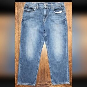 Lucky Brand Jeans Men 221 Straight Fit Blue Dark Wash  Stretch Fabric Size 38x30